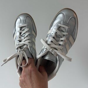 adidas Originals Silver and White Sneakers